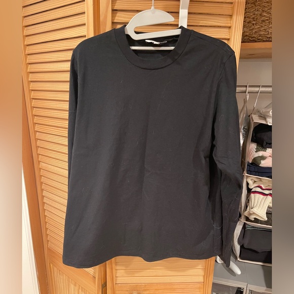 Reformation Asher Oversized Long Sleeve Tee Black - Size S - Picture 3 of 5